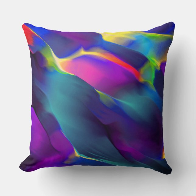 Kwaliteit en gekleurde reliëf, blauw overheerst kussen (Voorkant)