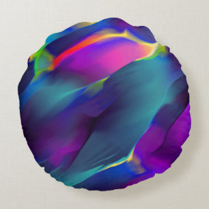 Kwaliteit en gekleurde reliëf, blauw overheerst rond kussen