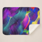 Kwaliteit en gekleurde reliëf, blauw overheerst sherpa deken (Voorkant (horizontaal))