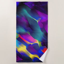 Kwaliteit en gekleurde reliëf, blauw overheerst strandlaken