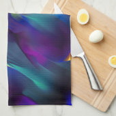 Kwaliteit en gekleurde reliëf, blauw overheerst theedoek (Quarter Fold)