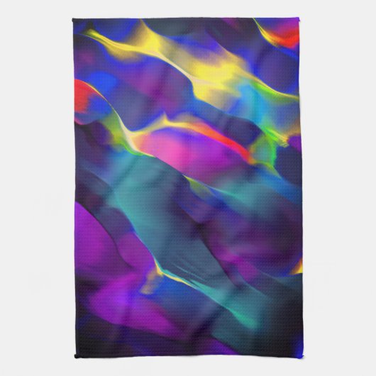 Kwaliteit en gekleurde reliëf, blauw overheerst theedoek (Verticaal)