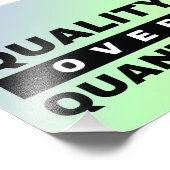 Kwaliteit Engineering Quote - Kwaliteit boven kwan Foto Afdruk (Hoek)