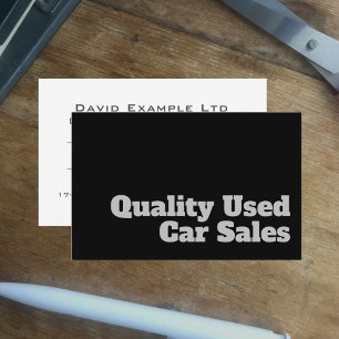 Kwaliteit gebruikte autohandel ontwerp met vet en visitekaartje
