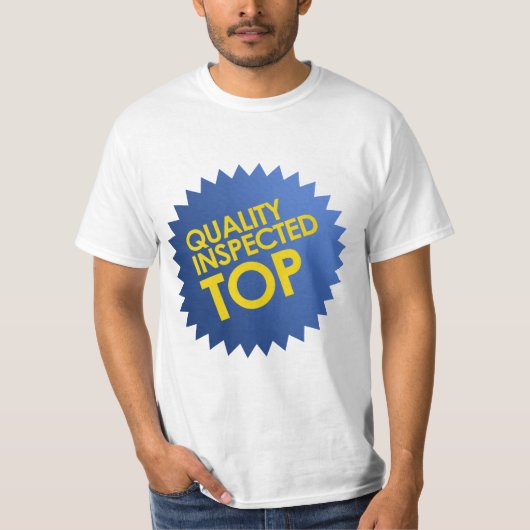 Kwaliteit Gecontroleerd Boven T-shirt (Voorkant)