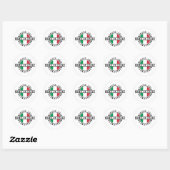 Kwaliteit Getest en Gegarandeerd Made in Italy Ronde Sticker (Vel)