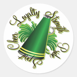 Kwaliteit groen en geel ronde sticker