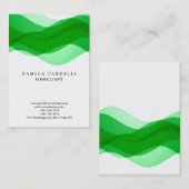 Kwaliteit Groene en Witte Unieke Moderne Patrooncu Visitekaartje (Voorkant / Achterkant)