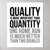 Kwaliteit is belangrijker dan hoeveelheid poster (Voorkant)