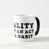 Kwaliteit is geen daad, maar een gewoonte magische mok (Voorkant rechts)