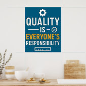 Kwaliteit is ieders verantwoordelijkheid Kwaliteit Poster (Keuken)
