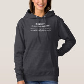 Kwaliteit is nooit een toevallige, kwaliteitscitat hoodie (Voorkant)