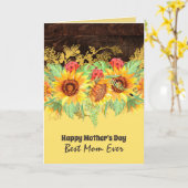 KWALITEIT Kaarten VAN Moederdag VAN KUNSTSTOF  (Gele Bloem)