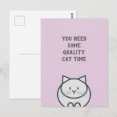 Kwaliteit Kat Tijd Briefkaart (Voorkant / Achterkant)