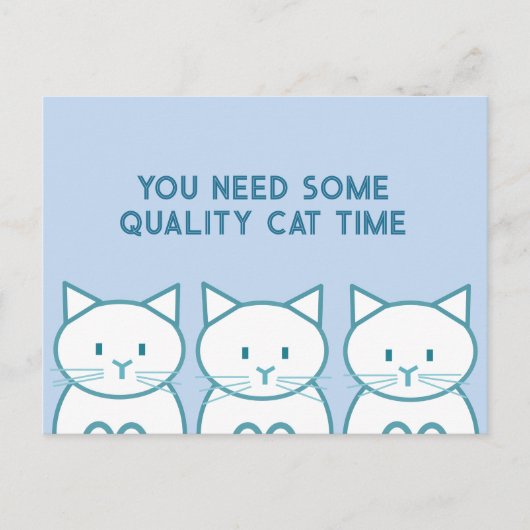 Kwaliteit Kat Tijd Briefkaart (Voorkant)