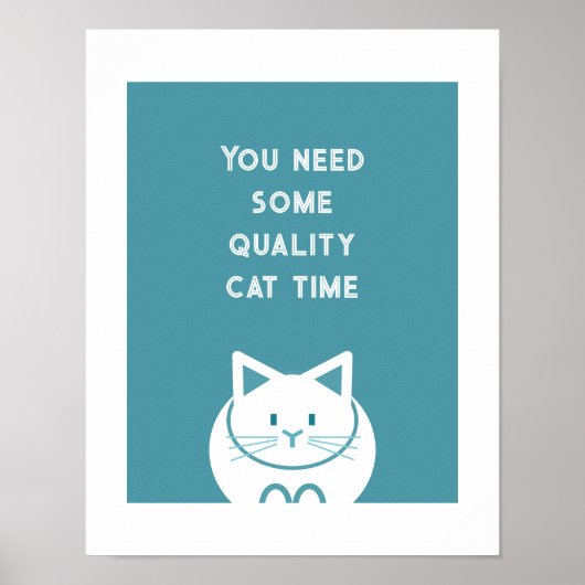 Kwaliteit Kat Tijd  Poster (Voorkant)