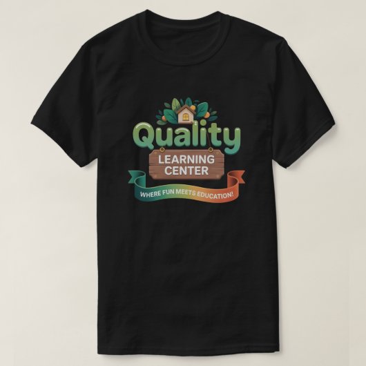 Kwaliteit Leercentrum Leren Grappige Dagopvang T-shirt (Design voorkant)