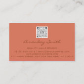 Kwaliteit Nails Script QR Code Logo Koper Sinaasap Visitekaartje (Achterkant)