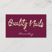 Kwaliteit Nails Script QR Code Logo Marsala
