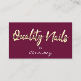 Kwaliteit Nails Script QR Code Logo Marsala Visitekaartje