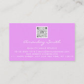 Kwaliteit Nails Script QR Code Logo Paars Roze Visitekaartje (Achterkant)