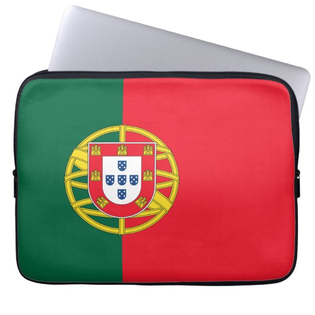 Kwaliteit Portugese vlag Laptop Sleeve (Voorkant)