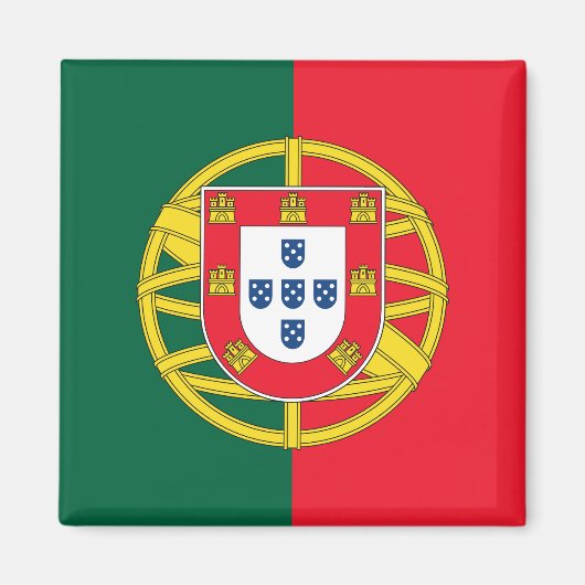 Kwaliteit Portugese vlag Magneet (Voorkant)