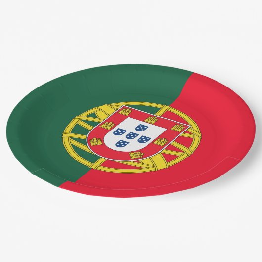 Kwaliteit Portugese vlag Papieren Bordje (Gekanteld)