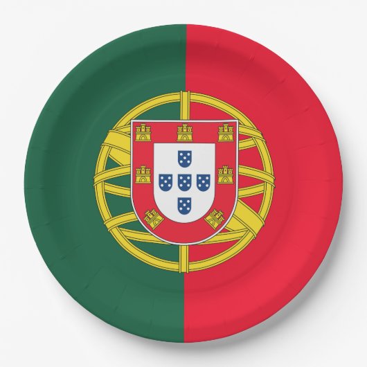 Kwaliteit Portugese vlag Papieren Bordje (Voorkant)