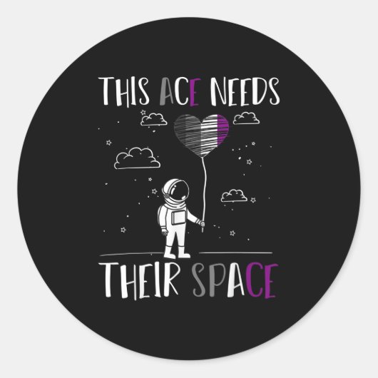 Kwaliteit Pride Funny Aual Pride Outer Space Ace A Ronde Sticker (Voorkant)