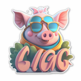 Kwaliteit Stickers binnen handbereik Varken Sticke