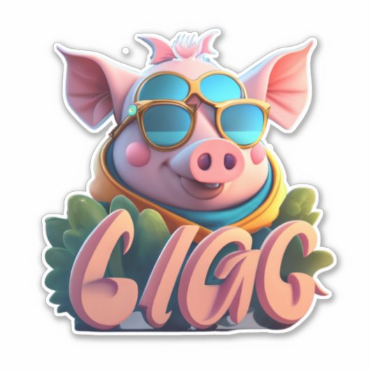 Kwaliteit Stickers binnen handbereik Varken Sticke (Voorkant)