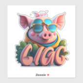 Kwaliteit Stickers binnen handbereik Varken Sticke (Vel)