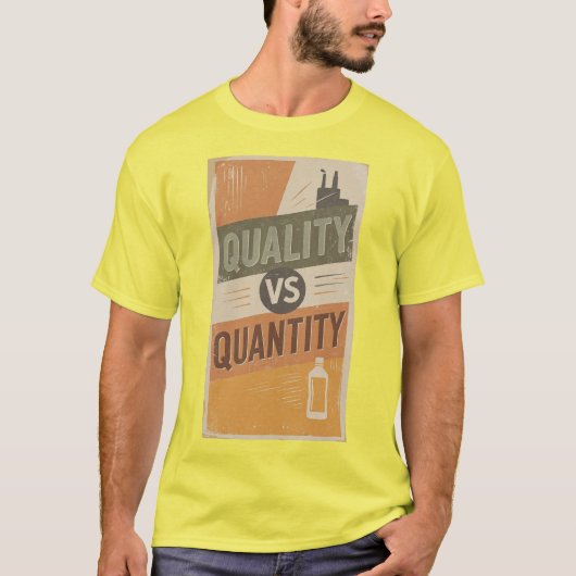KWALITEIT TEGEN KWANTITEIT T-SHIRT (Voorkant)