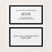 Kwaliteit Unieke Plain Zwarte Rand Wit Visitekaartje (Buitenkant ongevouwen)