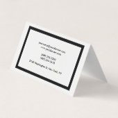 Kwaliteit Unieke Plain Zwarte Rand Wit Visitekaartje (Achterkant)