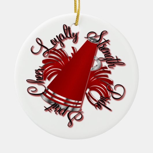 Kwaliteit van Cheer Red en Silver Photo Ornament (Voorkant)