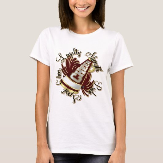 Kwaliteit van de heer Maroon en Gold T-shirt (Voorkant)