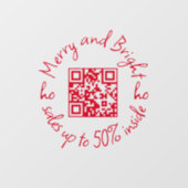 KWALITEIT VAN DE QR-Code EN KORTE VERKOOP TOT 50%  Raamsticker (Vel)