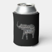 Kwaliteit van een ellephant Word Cloud Blikjeskoeler (Blikje Achterkant)