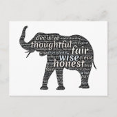 Kwaliteit van een ellephant Word Cloud Briefkaart (Voorkant)