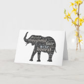 Kwaliteit van een ellephant Word Cloud Kaart (Gele Bloem)