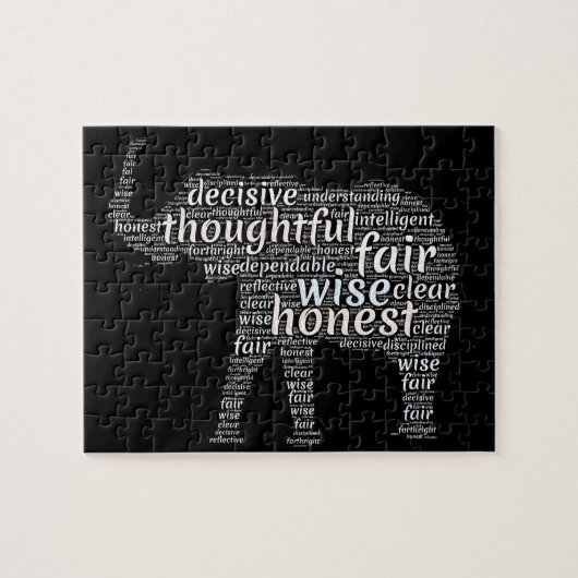 Kwaliteit van een ellephant Word Cloud Legpuzzel (Horizontaal)