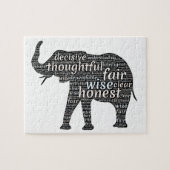 Kwaliteit van een ellephant Word Cloud Legpuzzel (Horizontaal)