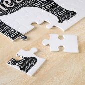 Kwaliteit van een ellephant Word Cloud Legpuzzel (Zijkant)