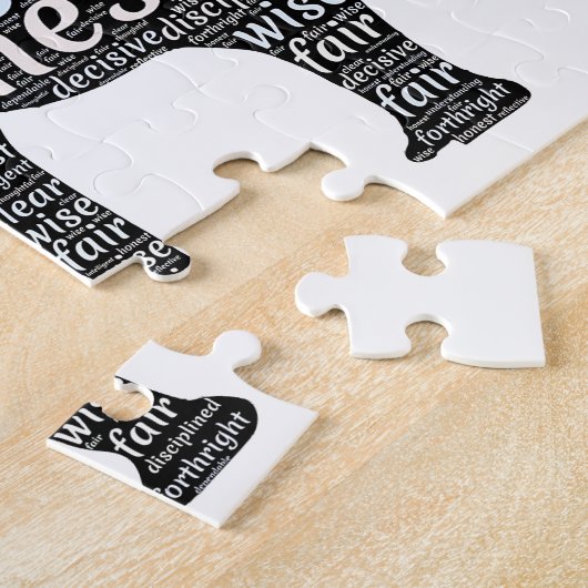 Kwaliteit van een ellephant Word Cloud Legpuzzel (Zijkant)