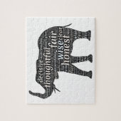 Kwaliteit van een ellephant Word Cloud Legpuzzel (Verticaal)