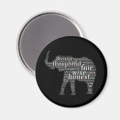 Kwaliteit van een ellephant Word Cloud Magneet (Voorkant / Achterkant)