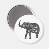 Kwaliteit van een ellephant Word Cloud Magneet (Voorkant / Achterkant)