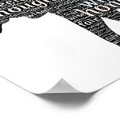 Kwaliteit van een ellephant Word Cloud Poster (Hoek)